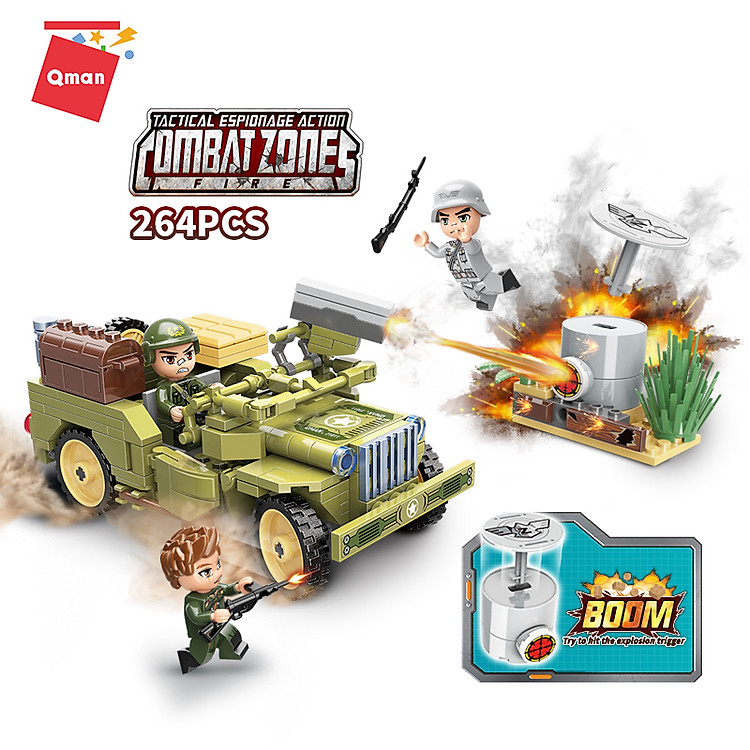 Mua tại MyKingdom: Đồ chơi xếp hình Qman 21011 - Xe Jeep - Ngập tràn khuyến mãi