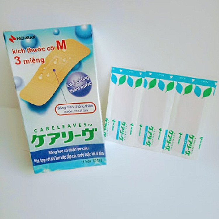 BĂNG KEO CÁ NHÂN SƠ CỨU CAO CẤP SIÊU MỎNG CARELEAVES – NICHIBAN - NHẬT BẢN - CHỐNG THẤM NƯỚC