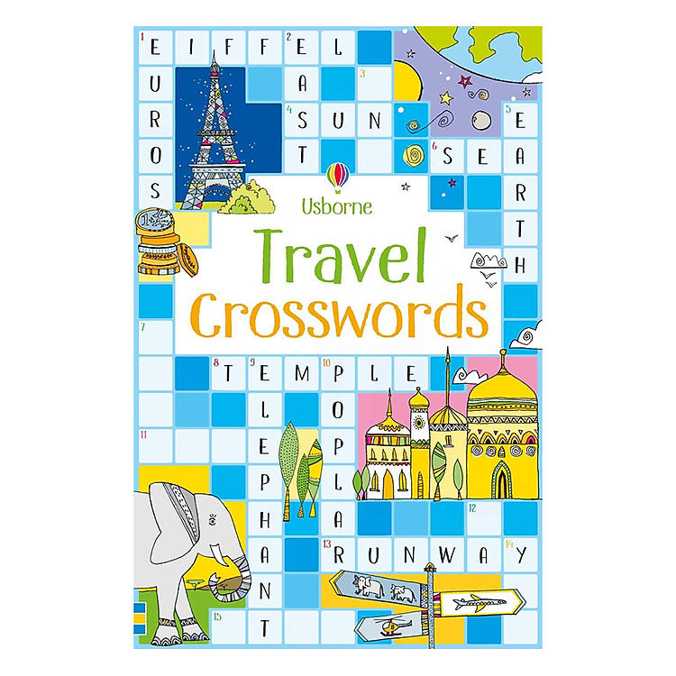 Sách Flashcards tiếng Anh - Usborne Travel Crosswords