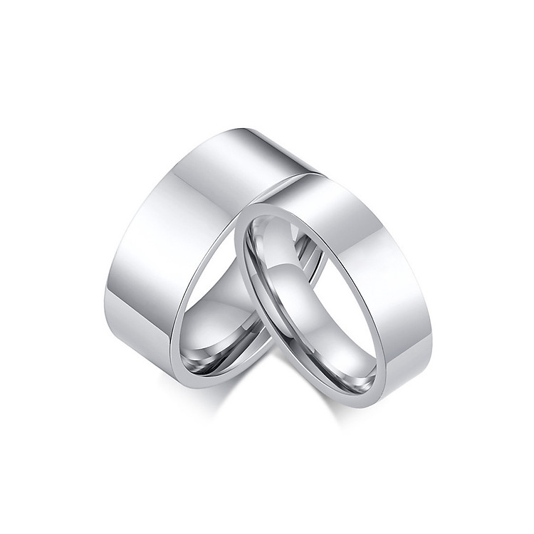 Nhẫn Nam Nữ Trơn Unisex Titan Không Đen TT 2376