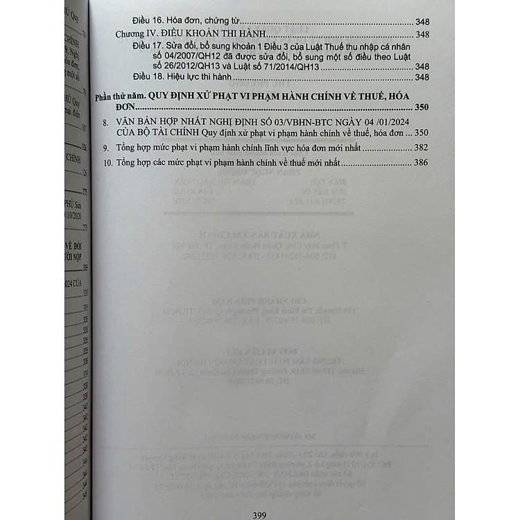 Luật Quản Lý Thuế – Quy Định Mới Về Quản Lý, Sử Dụng Hóa Đơn, Chứng Từ, Xử Phạt Vi Phạm Hành Chính Về Thuế, Hóa Đơn (V2544D) - Ảnh 6