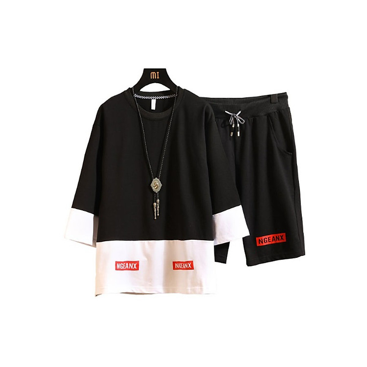 Bộ áo thun nam tay lỡ và quần short thun AT03BO
