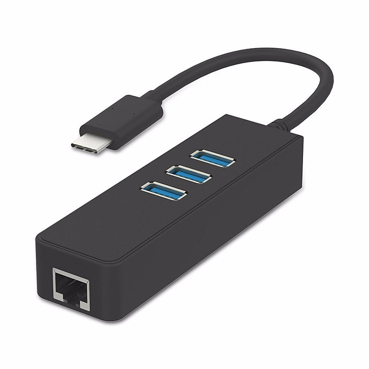 Hub USB Type C ra 1 cổng Lan + 3 cổng Usb 3.0 Cao Cấp AZONE