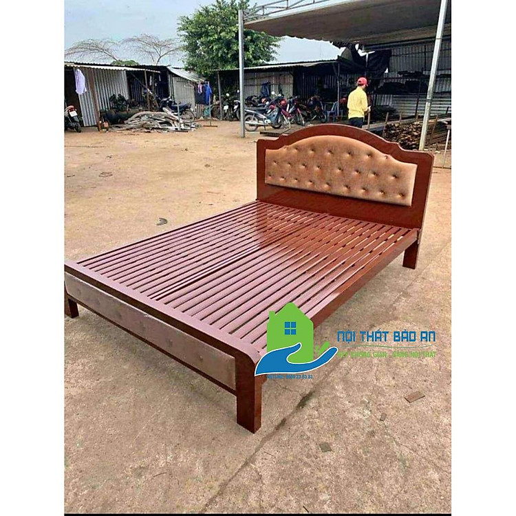 Giường sắt hộp cao cấp màu nâu cánh gián kích thước từ (1m4x2m, 1m6x2m,1m8x2m) chất liệu sơn tĩnh điện