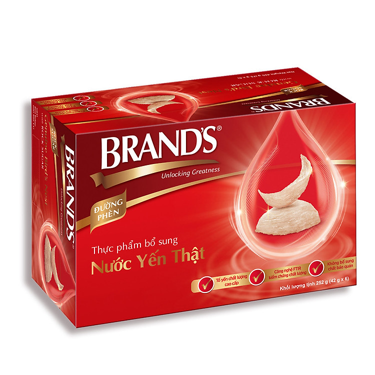 Nước Yến Thật Brand's Có Đường 42g (lốc 6 hũ)