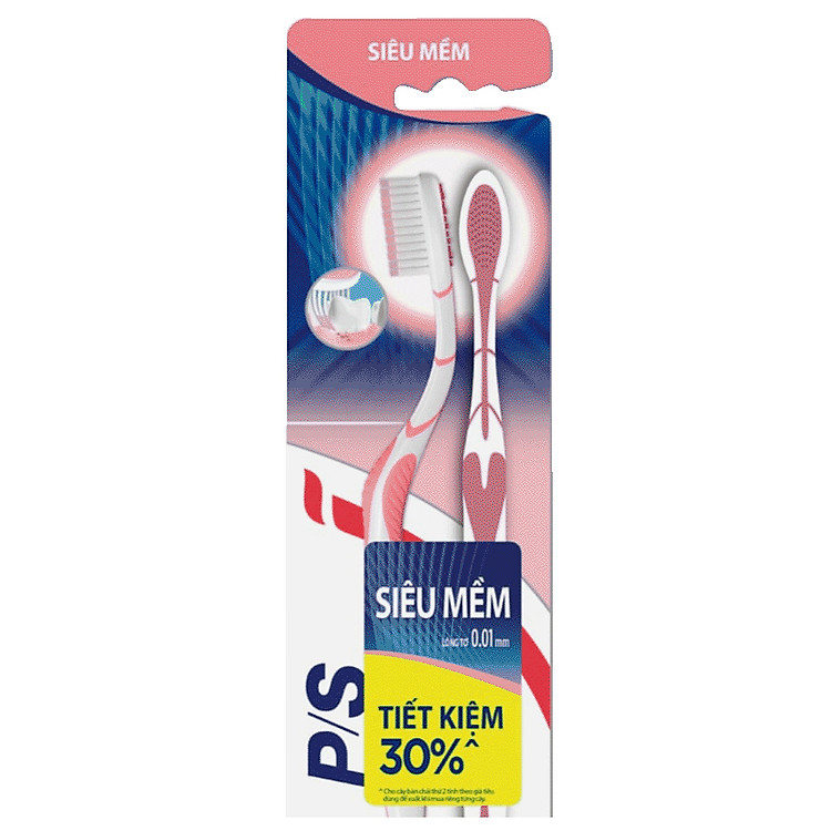 Bộ 2 Bàn Chải Đánh Răng P/S Lông Tơ Mềm Mại