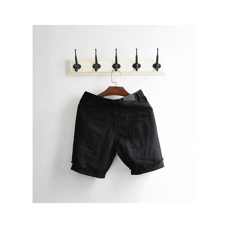 Quần Short Jean Rách lửng ngố phong cách đơn giản
