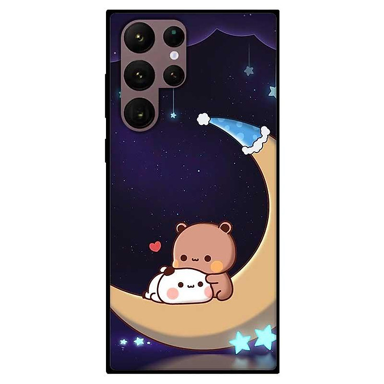 Ốp lưng dành cho Samsung S22 - S22 Plus - S22 Ultra - Gấu Ngồi Mặt Trăng