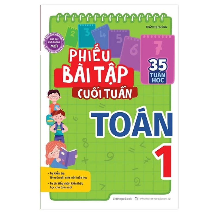 Sách - Phiếu Bài Tập Cuối Tuần Toán và Tiếng Việt Lớp 1 (lẻ + combo)