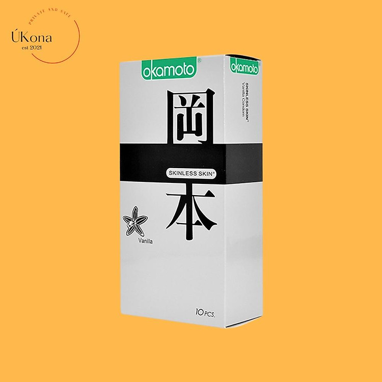 - Bao Cao Su Okamoto Skinless Skin Vanilla Hương Vani Hộp 10 Cái