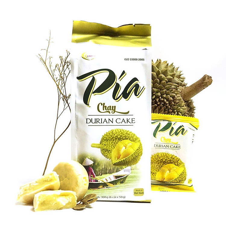 Bánh pía chay sầu riêng Vinapia (6 cái x 50g)