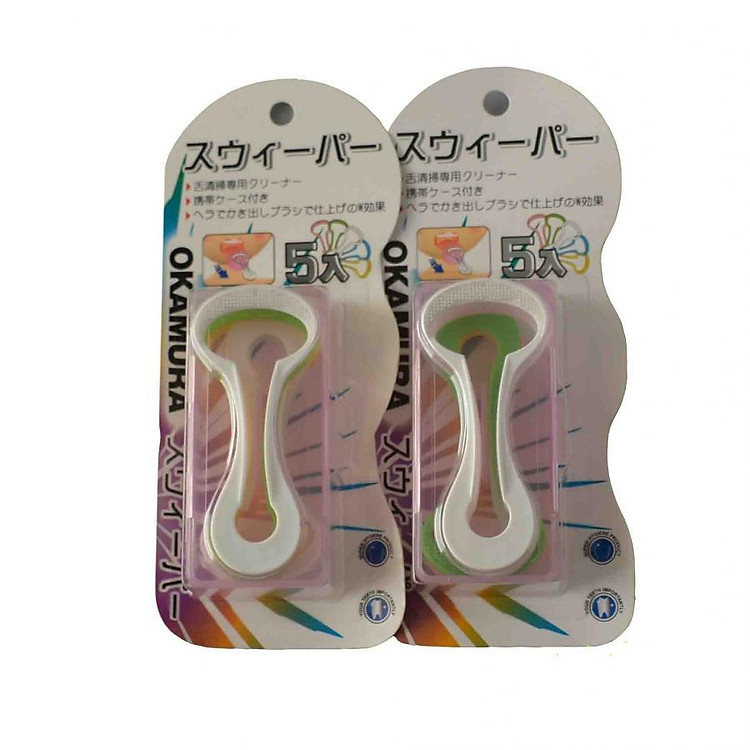 Combo 2 vỉ Dụng Cụ Cạo Lưỡi Siêu sạch (5 chiếc/vỉ)