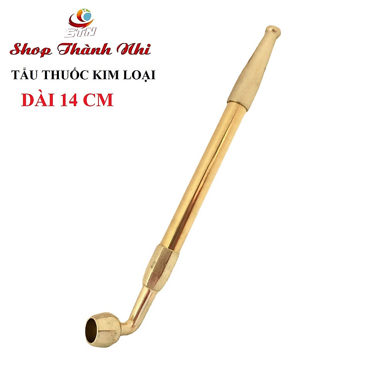 Tẩu thuốc kim loại gắn điếu 14cm