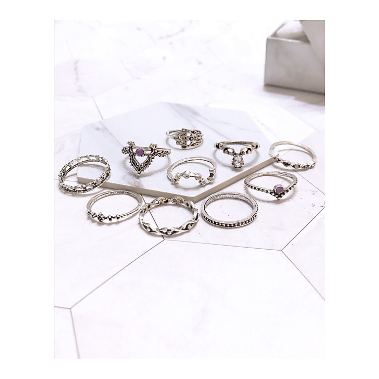 Set Nhẫn Nữ Thời Trang Phong Cách Hàn Quốc Tatiana