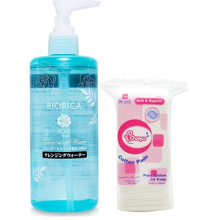 Nước tẩy trang Nhật Bản Biorica Rose (300G) Tặng bông tẩy trang