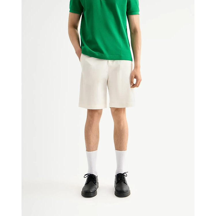 Quần short kaki nam màu Trắng Form Straight - RT 10S25PSH017 | ROUTINE CÀ MAU