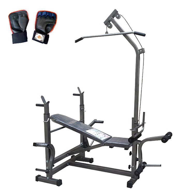 Giàn tạ đa năng kéo xô TX + Kèm găng tay tập tạ (Chưa có đòn và bánh tạ)