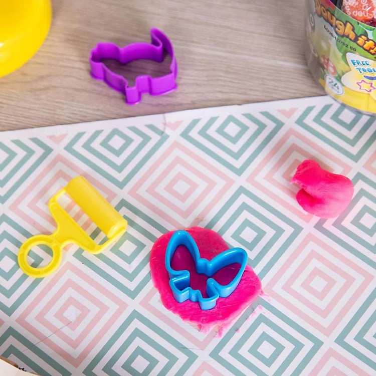 Mua Đất Nặn Nhiều Màu Deli - Bộ 24 Màu Chính hãng Tiết kiệm - Hình ảnh 5