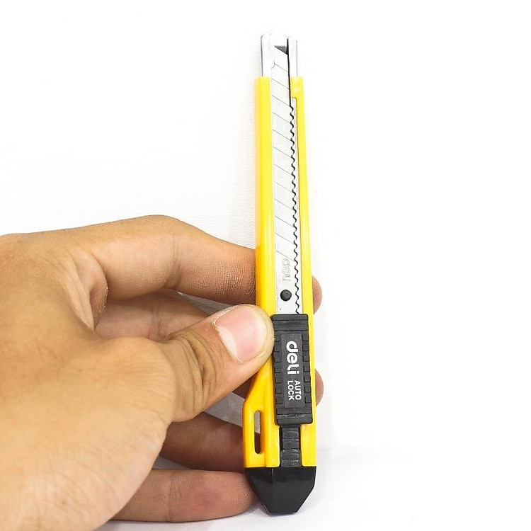 Dao Trổ 2 Lưỡi Nhỏ Khóa Tự Động Deli 2031 - Ảnh 2