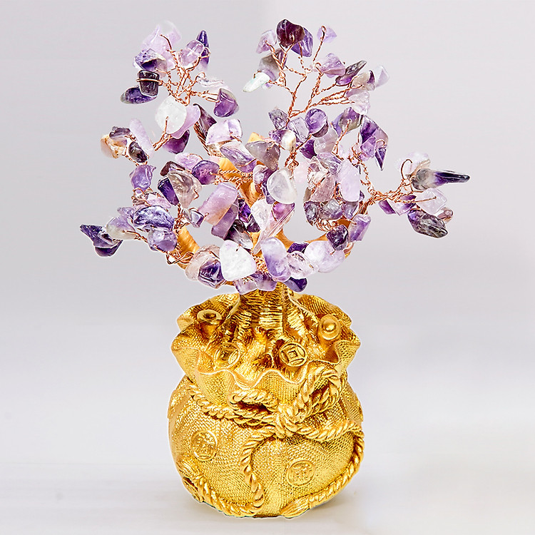 Cây tài lộc thạch anh tím đá thiên nhiên Ngọc Quý Gemstones