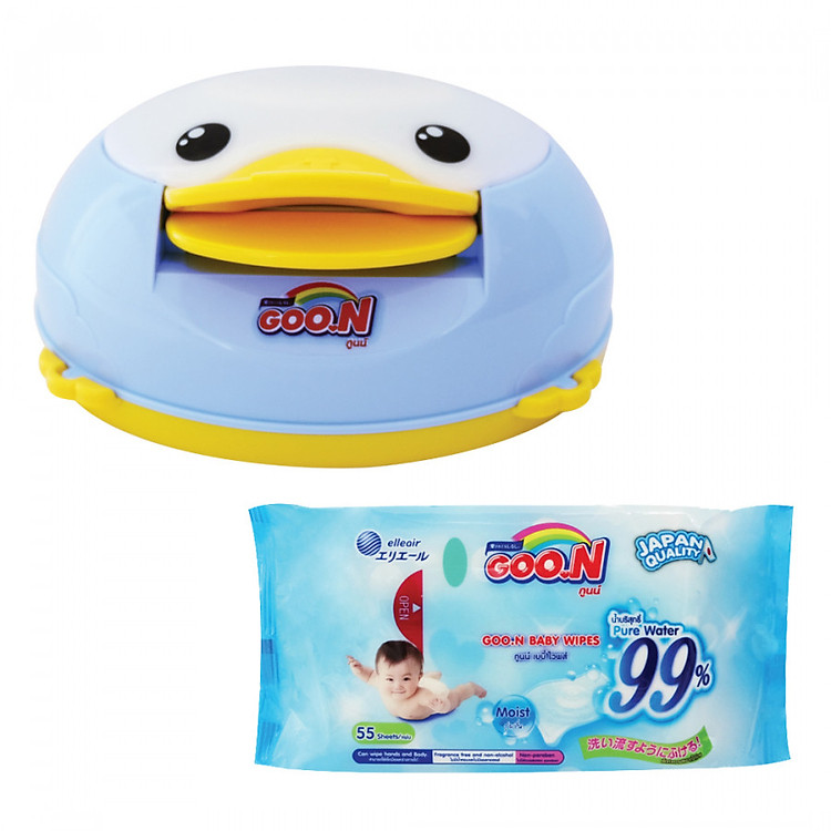 Combo Hộp Khăn Ướt Goo.N + 1 Gói Khăn Ướt Goo.N (55 Miếng)
