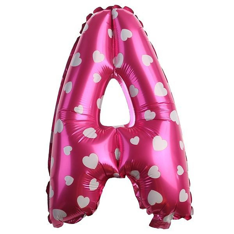 Bong bóng chữ cái màu hồng 35 cm (chọn chữ A - Z)