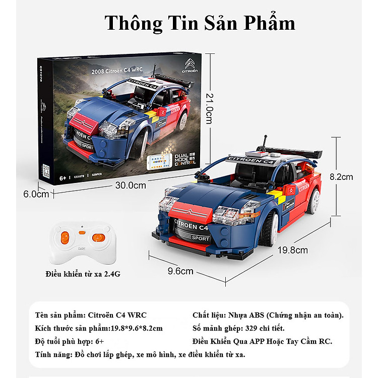 Mua Đồ Chơi Điều Khiển Citroën C4 WRC Chính hãng Giá rẻ - Hình ảnh 3