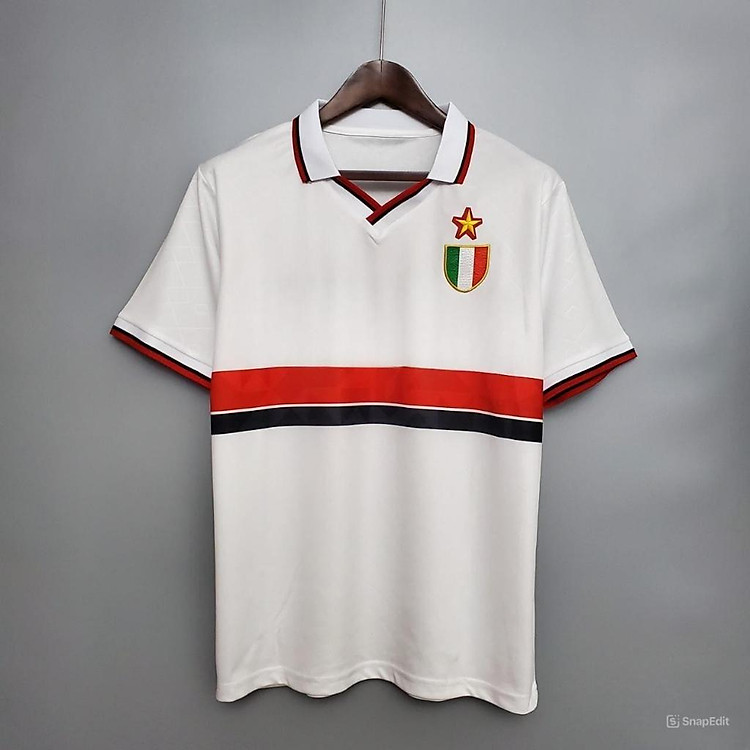 Áo Bóng Đá Retro AC Milan 1993 - Sân Khách bản cao cấp vải Cotton Polyester