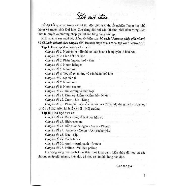 Bộ Đề Luyện Thi Thử Theo Chuyên Đề Hóa Đại Cương Và Vô Cơ - Ảnh 2