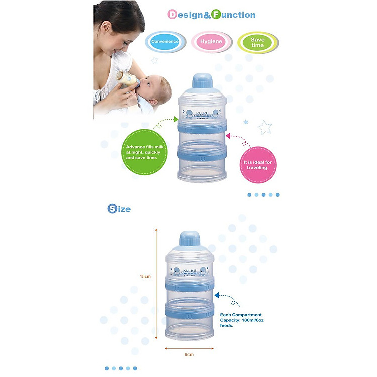 Hộp Chia Sữa KuKu Duckbill 3 Ngăn Chính hãng Giá rẻ - Hình ảnh 2