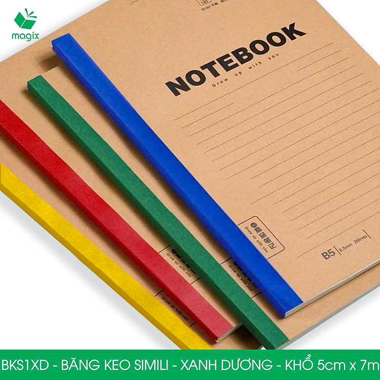 Băng keo Simili 5cm x 7m (3 cuộn) - Xanh dương - Ảnh 5