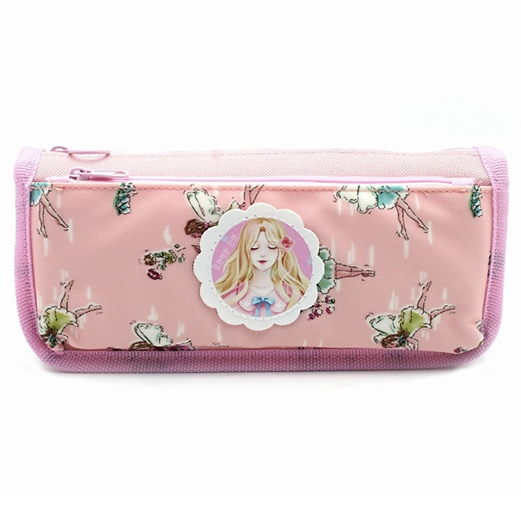 Bóp Viết Vải Polyester Stacom 2 Ngăn PB-2011B (Màu Hồng)