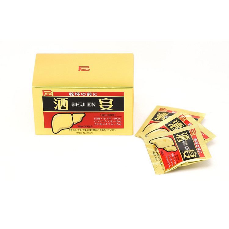 VIÊN UỐNG SHUEN NHẬT BẢN - Hỗ Trợ Giải rượu; Giúp Bảo Vệ, Thải Độc Gan (1 hộp 30 gói - 3 viên/gói)
