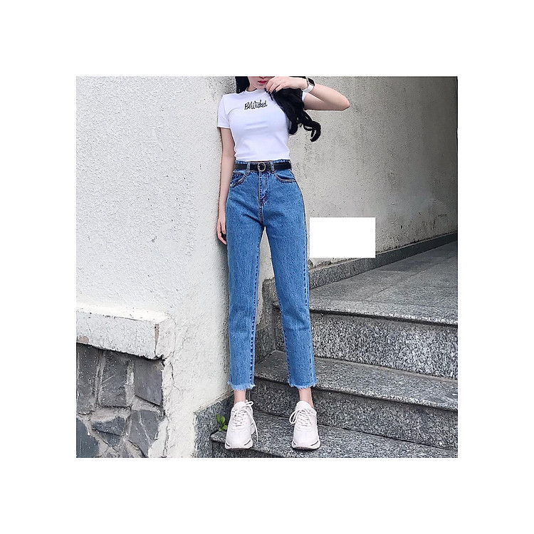 Quần jean nữ lưng cao Julido, chất jean cotton co dãn NHẸ FORM BAGGY tôn dáng phụ nữ eo thon mẫu QQS15