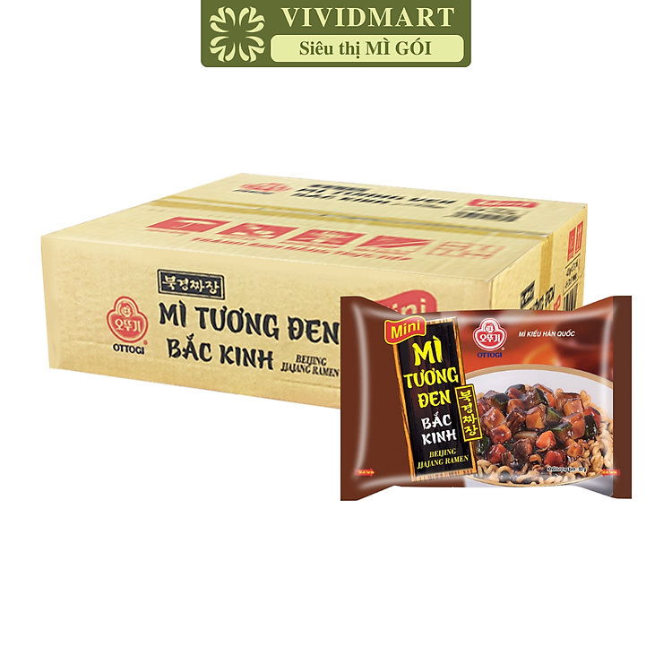 OTOKI - Mì trộn Otoki Mini hương vị Tương đen Bắc Kinh, Mì Tương đen Bắc Kinh Ottogi Mini ăn liền (83g/gói)