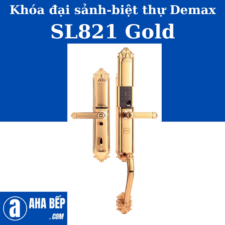 Khóa Đại Sảnh - Biệt Thự Demax SL821 Gold - APP WIFI. Hàng Chính Hãng