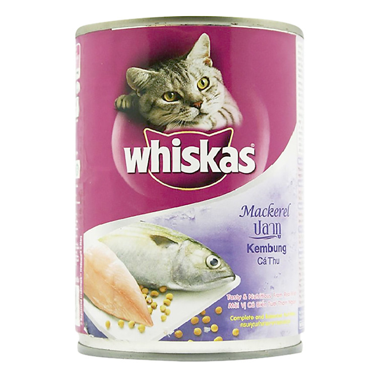 Thức Ăn Cho Mèo Cá Thu Pate Whiskas Hộp (400g)