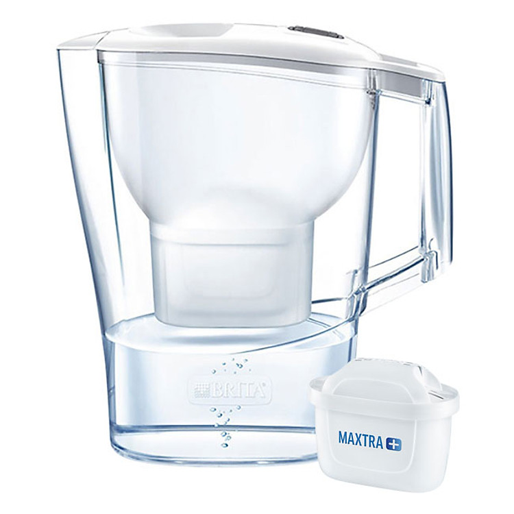 Bình Lọc Nước BRITA Aluna Cool White - 2.4L (có sẵn 1 lõi lọc Maxtra Plus)