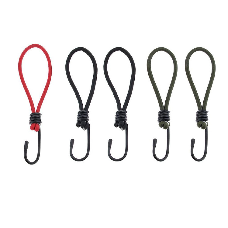 5 Pcs Bungee Hook Tie - Elastic Rope Stretch Cord Tarp Straps with Hook 6mm