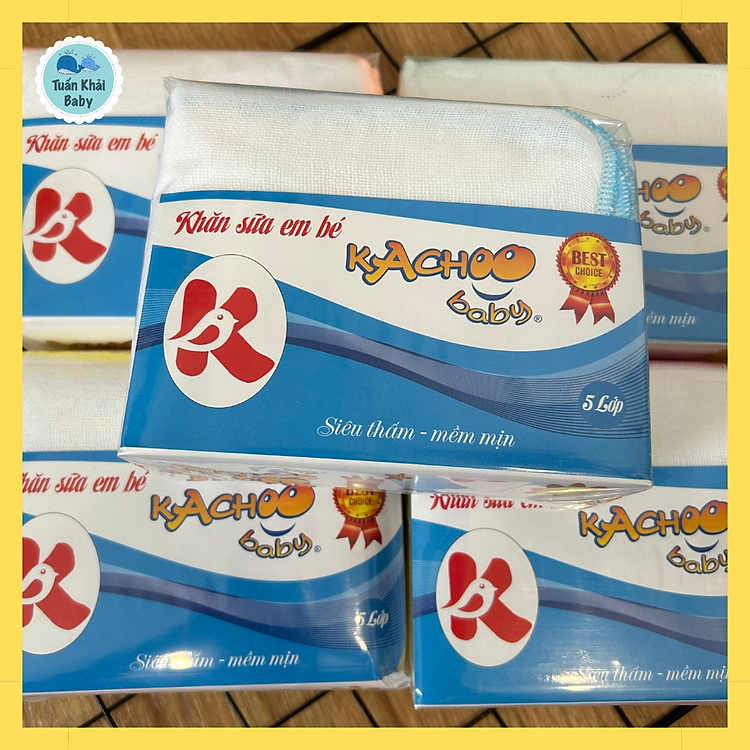 Mua tại Lazada: Túi 10 khăn sữa sơ sinh Kachoo Chính hãng, giá tốt