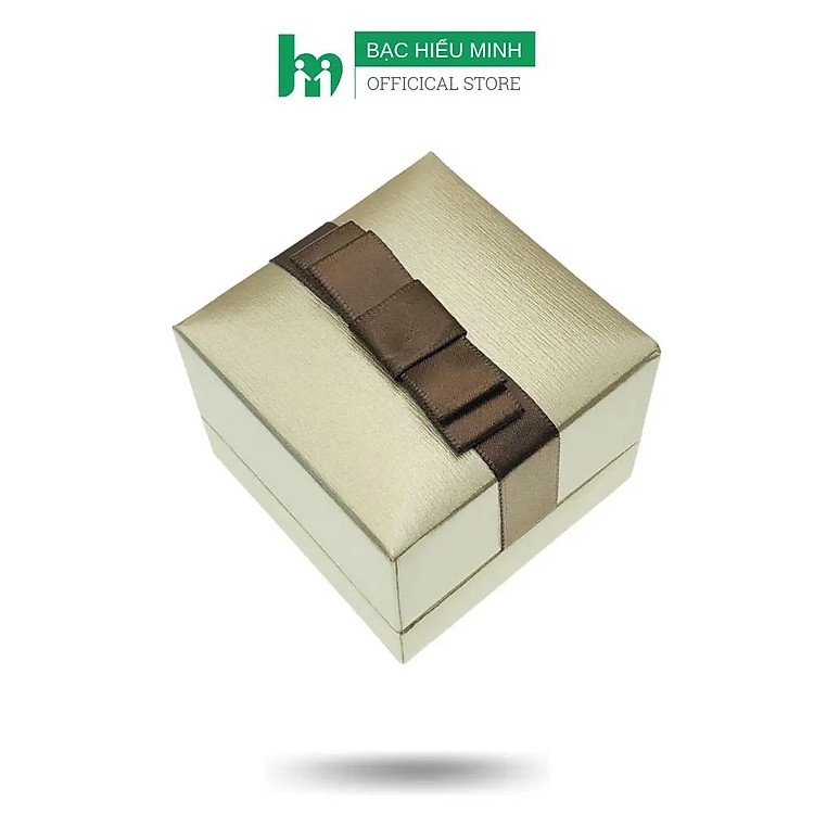 Hộp Quà Trang Sức Đựng Nhẫn, Bông Tai Bạc Hiểu Minh HQ012
