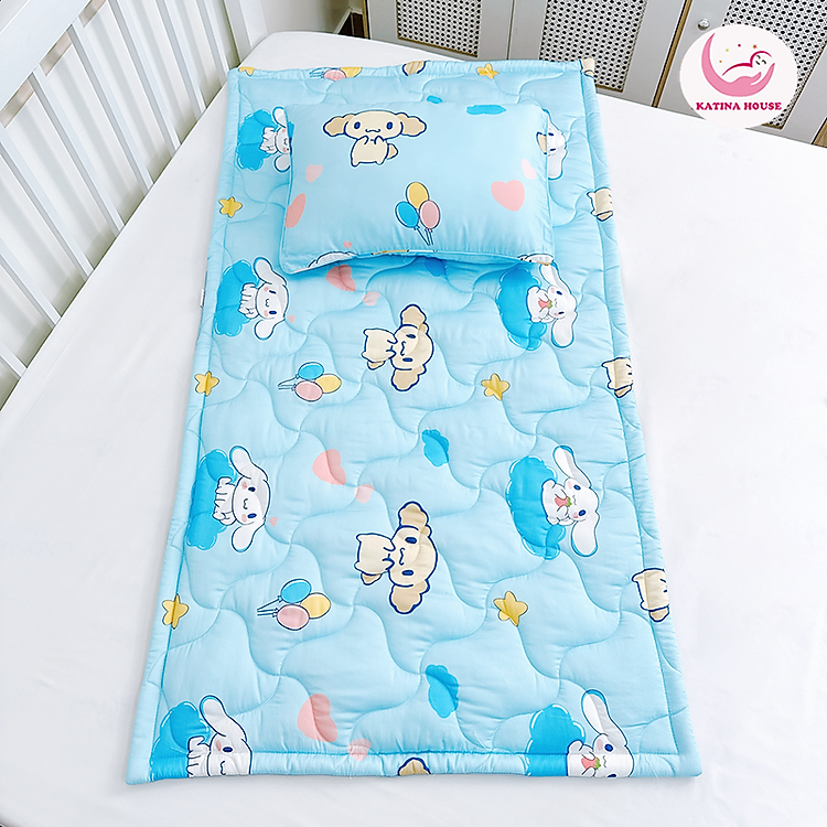 Bộ gối nệm cho bé đi học mầm non, tiểu học, trung học Katina House, vải tencel mềm mại thoáng mát
