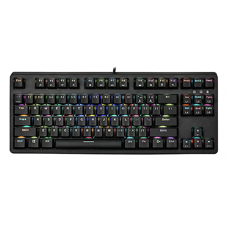 Bàn Phím Cơ Gaming E-Dra Ek387 Led RGB - Phiên Bản Nâng Cấp với Led RGB 16,8 triệu màu - Hàng Chính Hãng