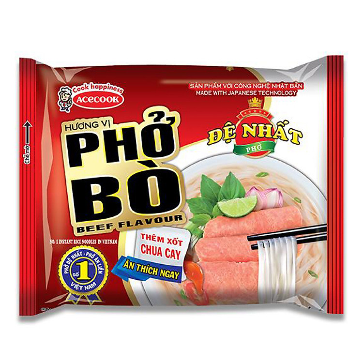 Phở Gói Đệ Nhất Phở Hương Vị Phở Bò Acecook (65g)