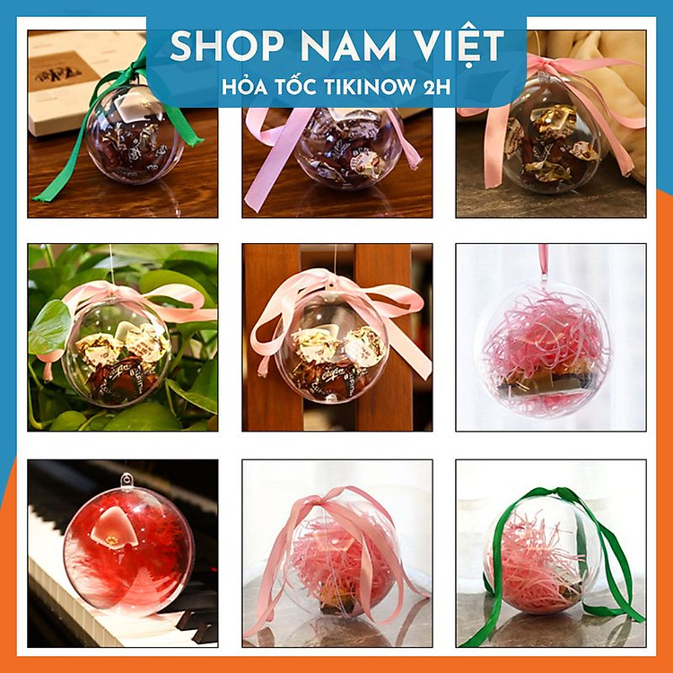 Quả Cầu Nhựa Trong Suốt Trang Trí Tiệc (5cm) - Ảnh 5