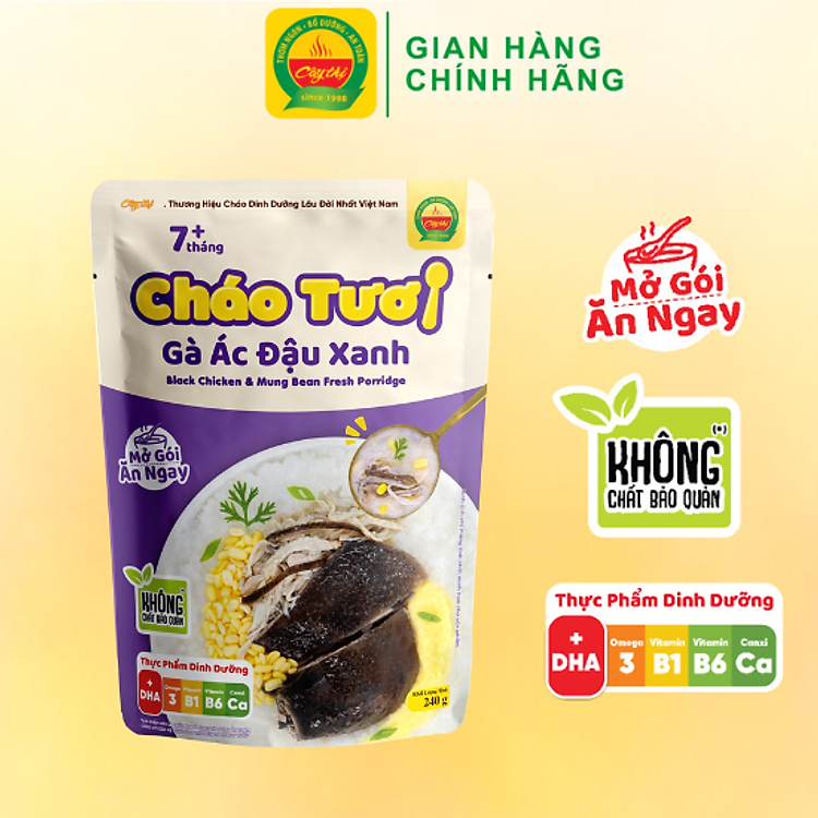 Cháo Tươi Gà Ác Đậu Xanh Cây Thị Chính hãng Giá rẻ
