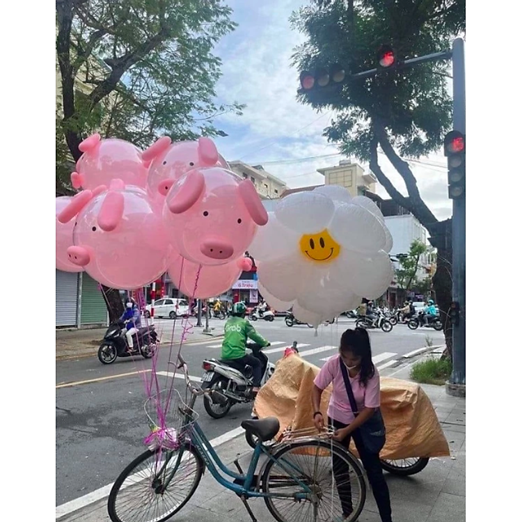 Bóng Bay Lợn Hồng (1 con + que cầm) - Ảnh 4