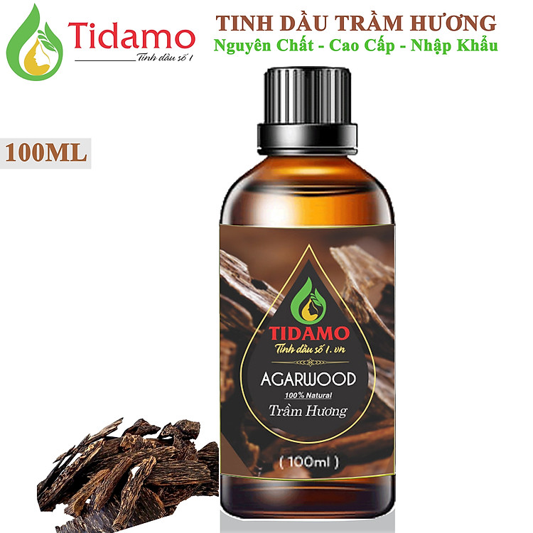 Tinh Dầu Xông Phòng TRẦM HƯƠNG TIDAMO 100ML - Tinh Dầu Trầm Hương Cao Cấp Từ Thiên Nhiên Giúp Bảo Vệ Sức Khỏe, Thư Giãn Và Tĩnh Lặng Tinh Thần - Kiểm Nghiệm Chất Lượng Tại Trung Tâm Quatest 3
