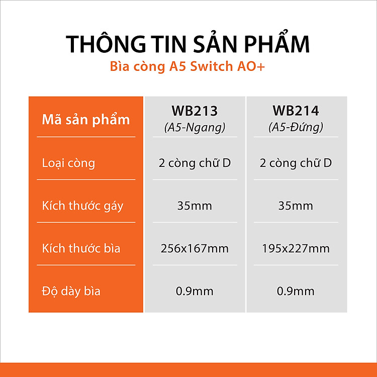 Bìa còng A5 Switch ON AO+ (3.5cm) - Xanh dương - Ảnh 7