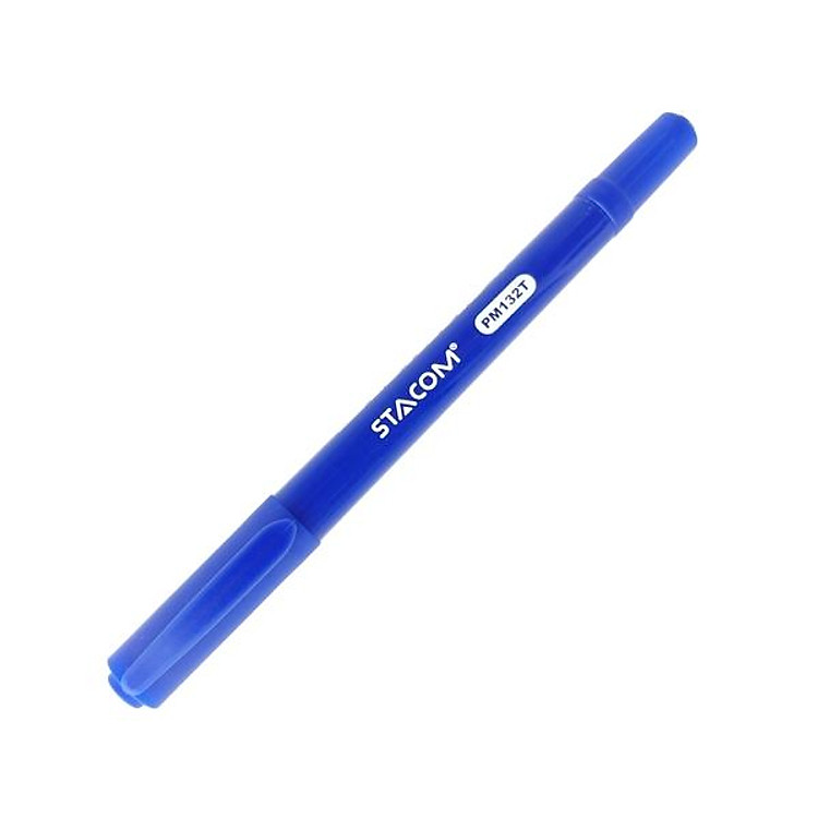 Bút Lông Dầu 2 Đầu Stacom PM132T-C (Màu Xanh Dương) - Ảnh 2